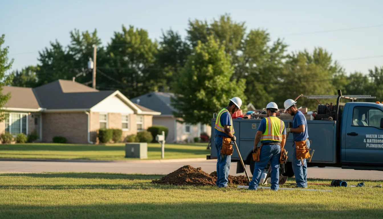 Residential water line and bathroom plumbing service in Comstock, NE